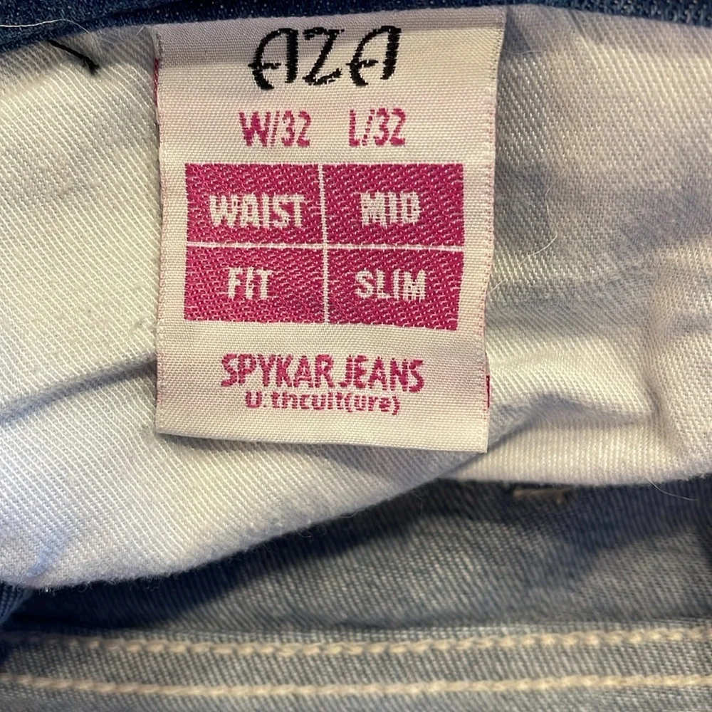 Spykar W32 Blue Stretch Slim Fit Jeans Mid Rise 31” Inseam - Picture 7 of 12